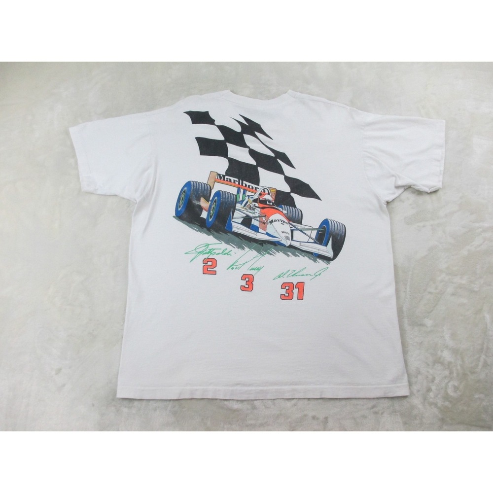 VINTAGE Marlboro Shirt Mens Extra Large White World Champion Team Promo 94'*‎